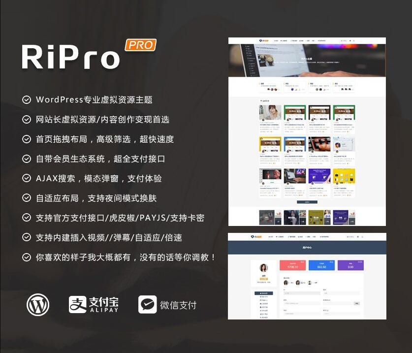 WordPress主题RiPro v8.6 无限制版 WordPress主题RiPro v8.6 无限制版