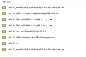 Netty/Springboot打造高性能微信聊天应用项目实战视频教程 Netty/Springboot打造高性能微信聊天应用项目实战视频教程