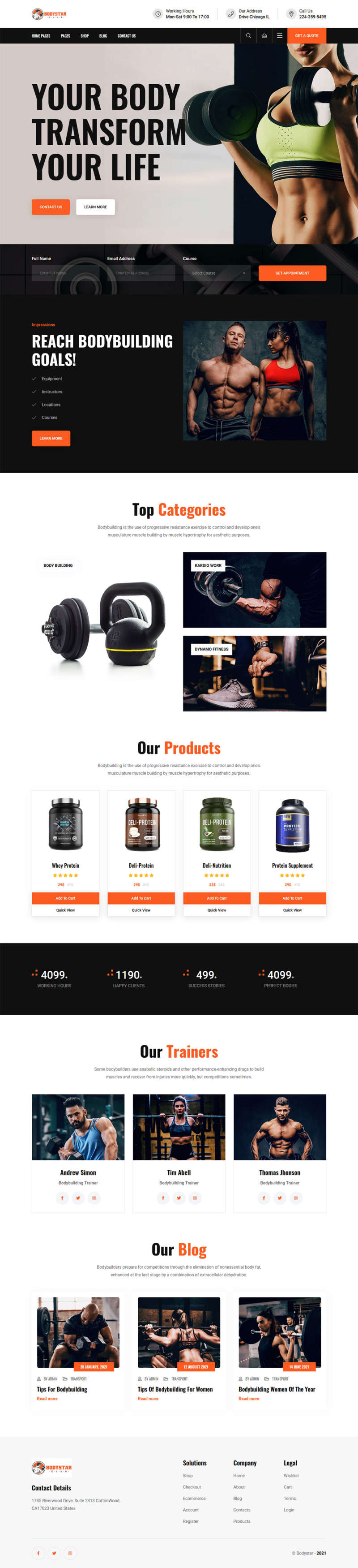 黑色的健身房设备公司官网模板 黑色的健身房设备公司官网模板