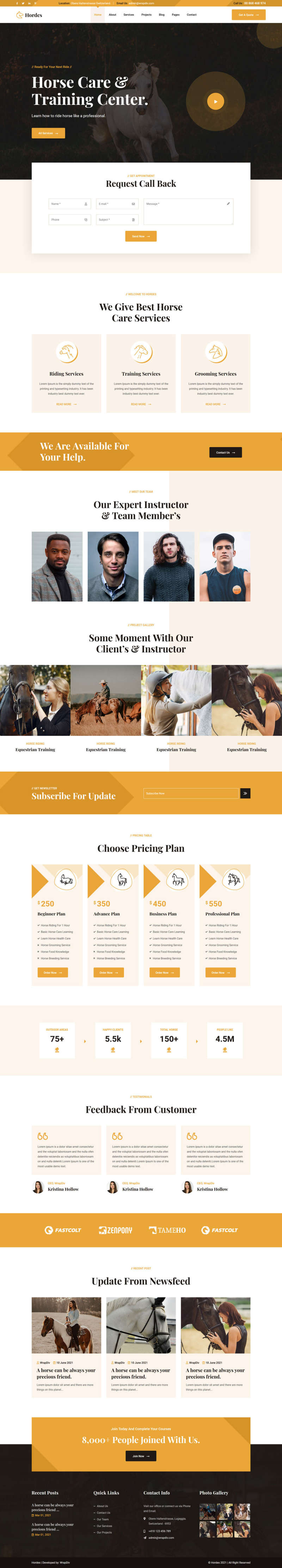 骑马训练牧场官网响应式模板 骑马训练牧场官网响应式模板