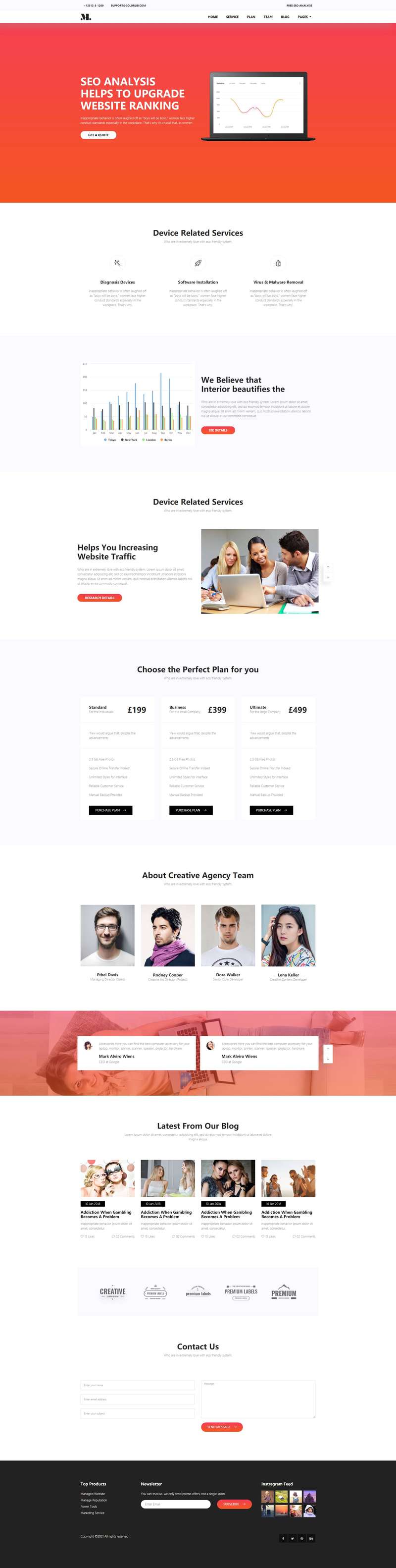 红色响应式SEO优化服务网站模板 红色响应式SEO优化服务网站模板