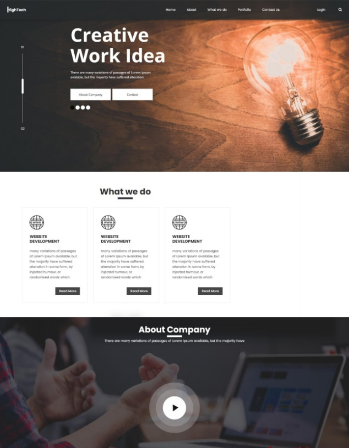 创意互联网公司业务宣传网站模板 创意互联网公司业务宣传网站模板