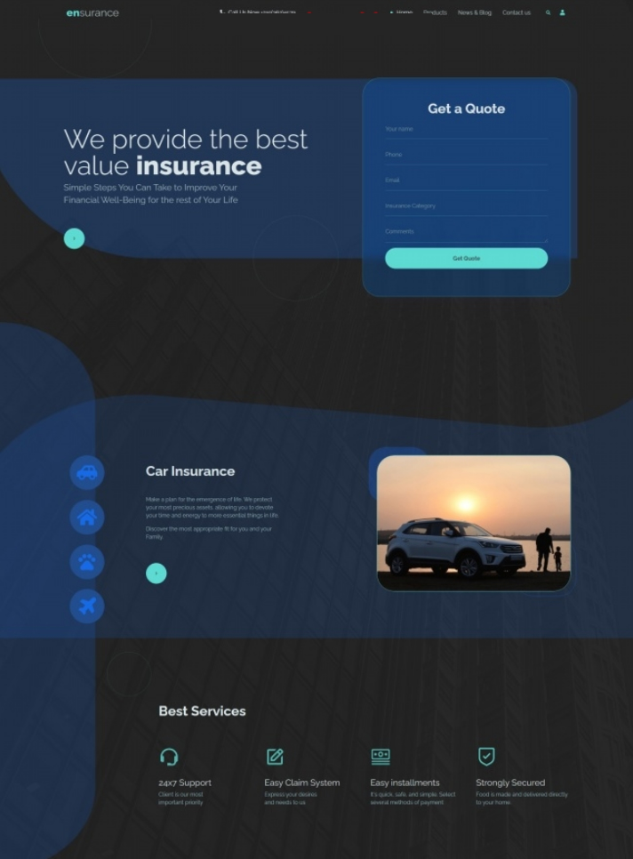 商业保险服务公司网站模板 商业保险服务公司网站模板
