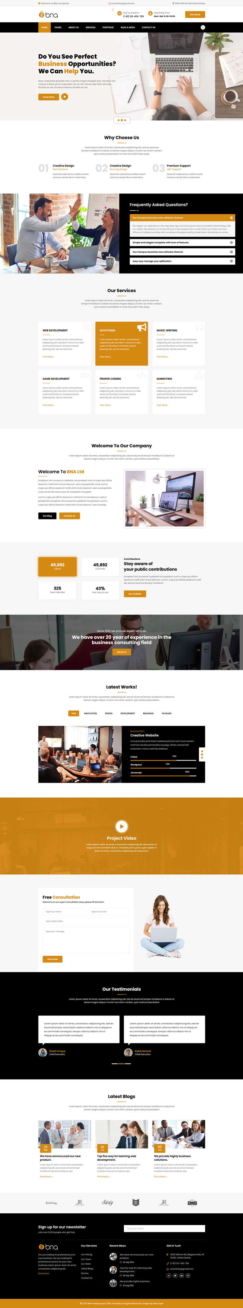 多用途的商务企业展示HTML模板 多用途的商务企业展示HTML模板