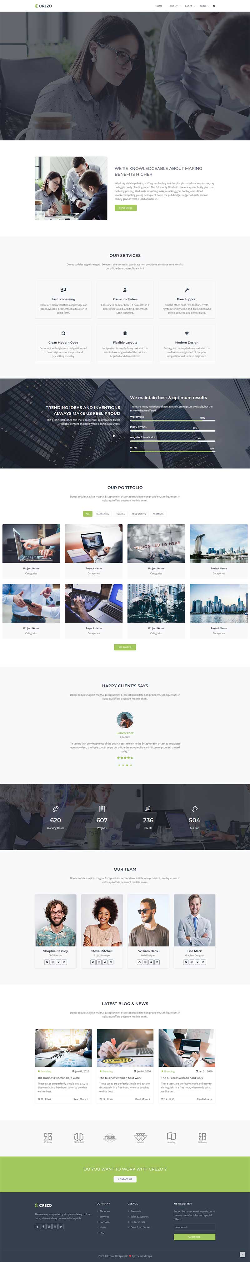 多用途的商业公司展示HTML5模板 多用途的商业公司展示HTML5模板