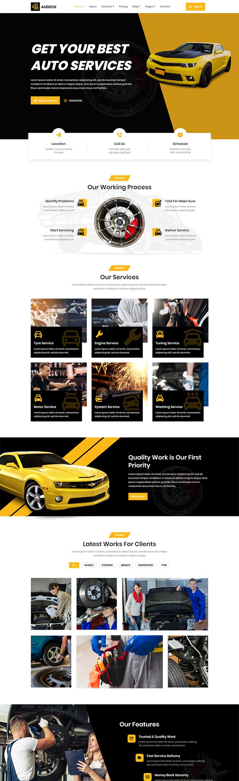 英文汽车改装维修公司官网html模板 英文汽车改装维修公司官网html模板