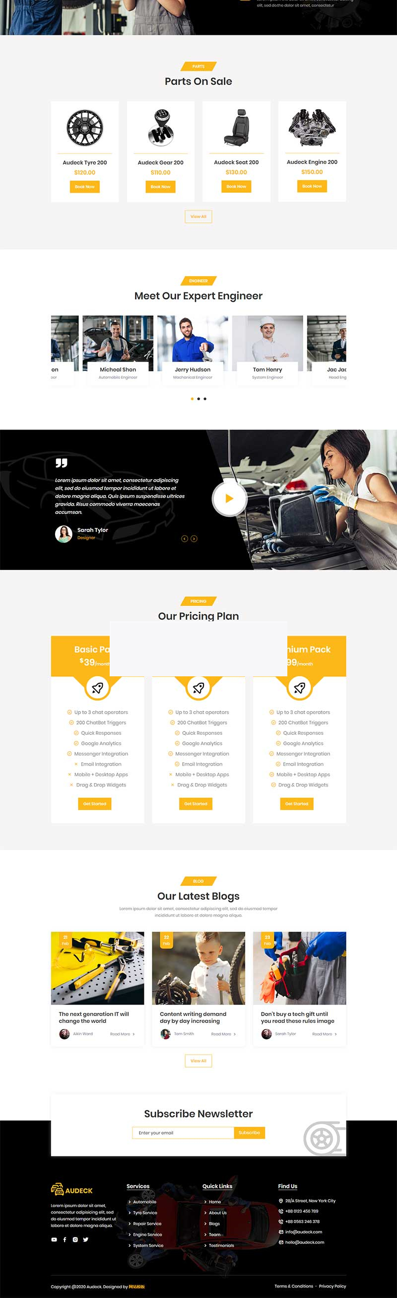 英文汽车改装维修公司官网html模板 英文汽车改装维修公司官网html模板