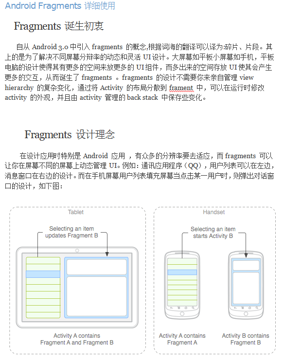 android-fragment详解使用 中文 android-fragment详解使用 中文