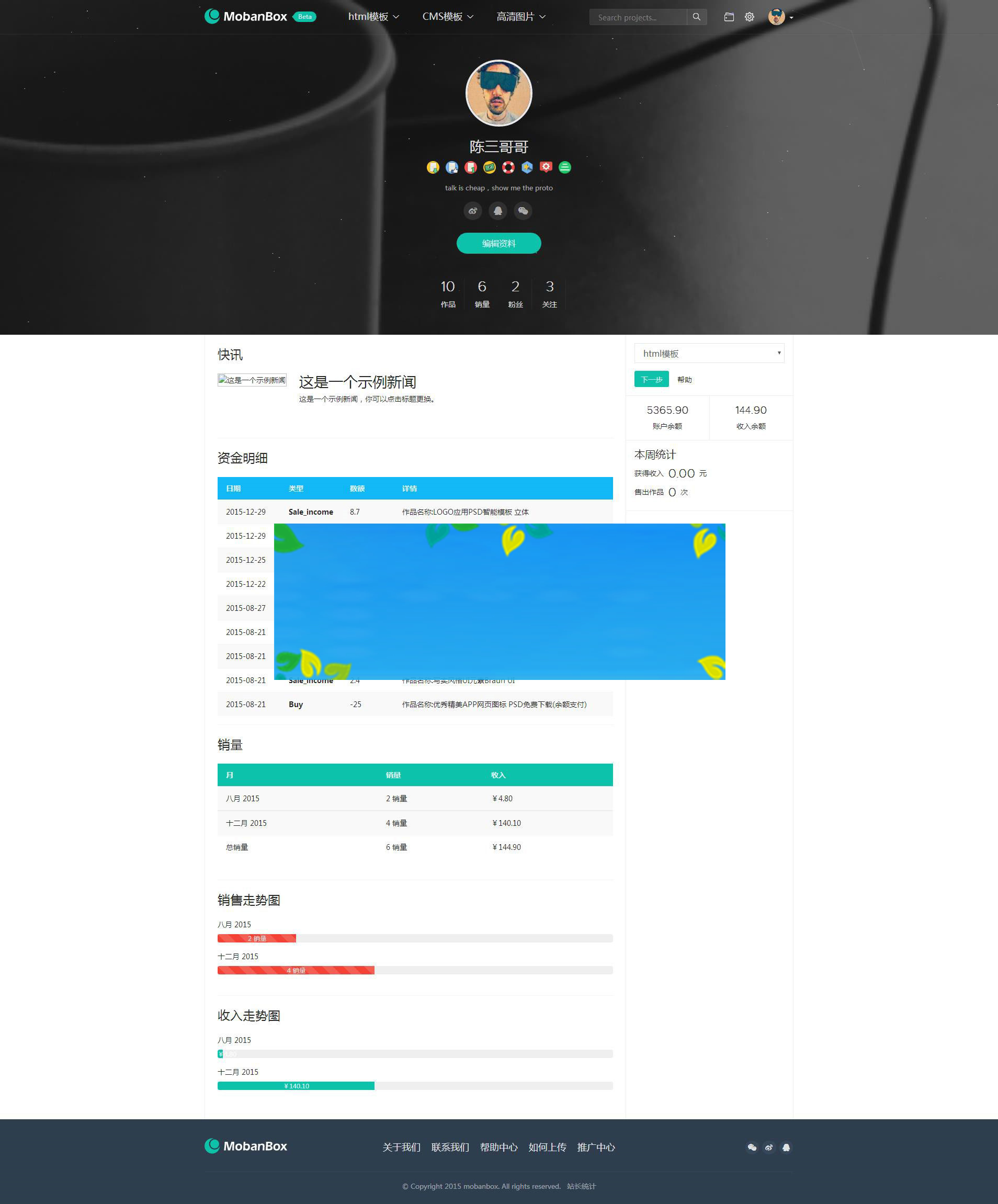 Mobanbox响应式高端网站模板平台系统源码下载